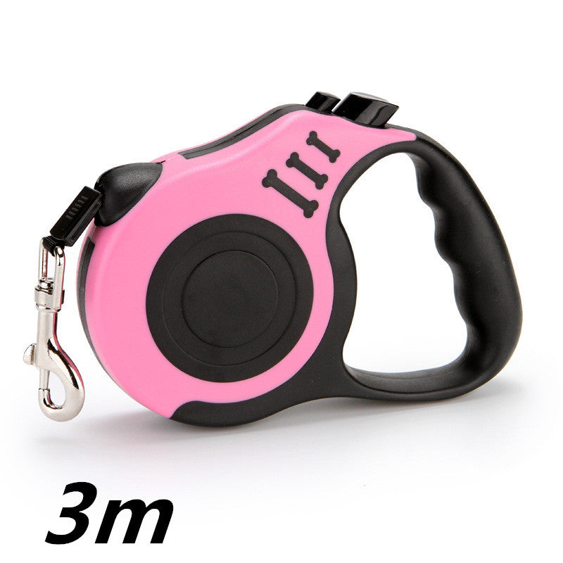 Retractable Dog Leash with One-Touch Brake – Tangle-Free Nylon Lead for Small & Medium Dogs
