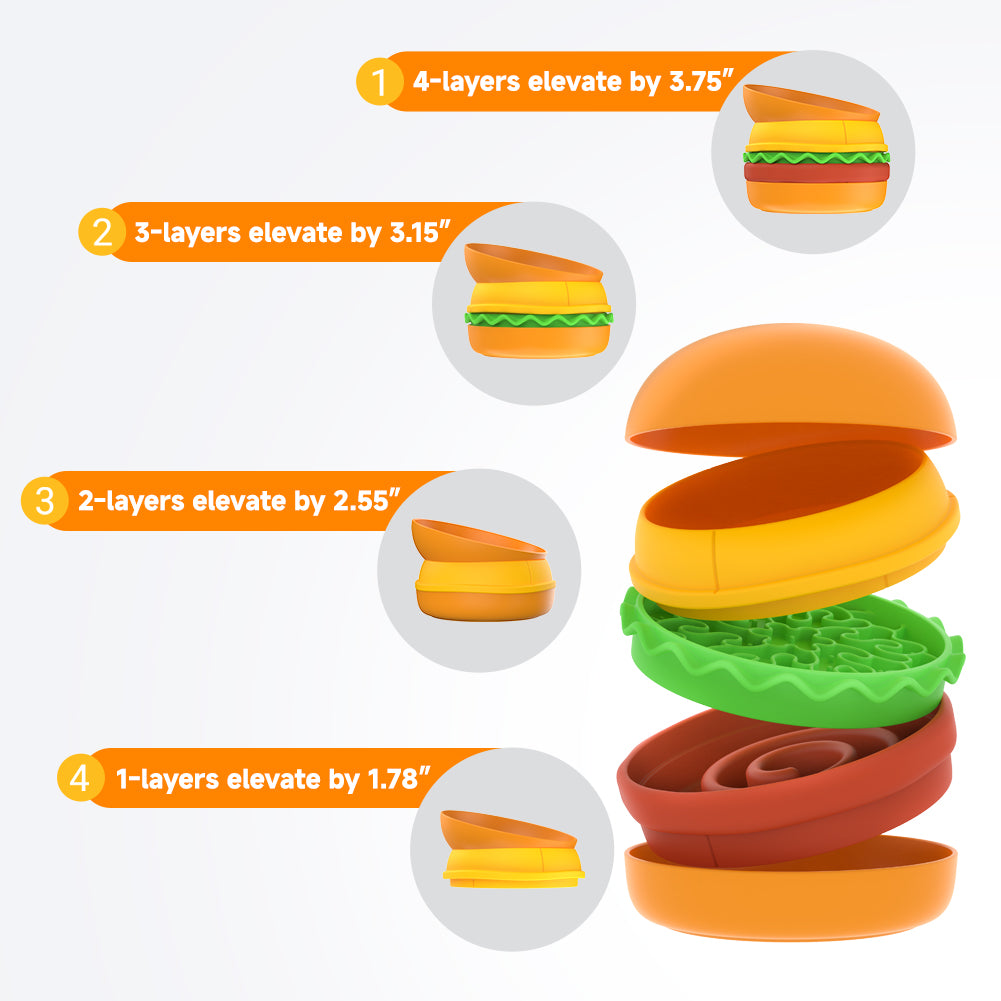 FurryFable Stacked Combo Bowl | Multi-Layer Feeding Set