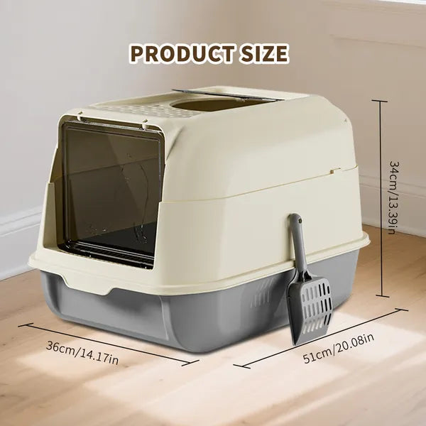 FurryFable Double Door Cat Litter Box - Multi-Cat Access