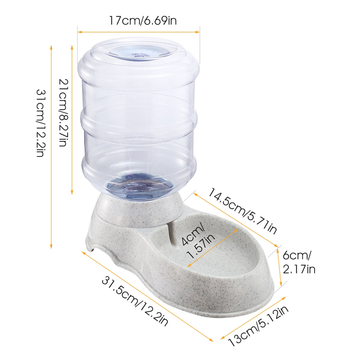 FurryFable 3.5L Gravity Water Dispenser
