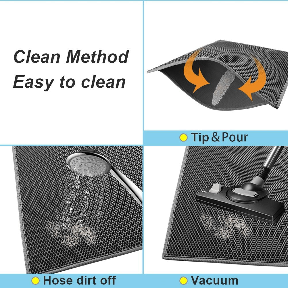 Cat Litter Mat | Honeycomb Double-Layer Waterproof & Non-Slip Pad