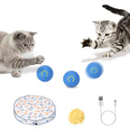 FurryFable Rechargeable Motion Cat Ball | Rolling Pouch Toy