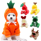 Fruit Dog Hoodie | Warm Fleece Winter Outfit for Small Dogs & Cats