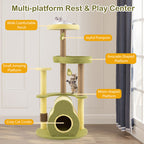 FurryFable Avocado Cat Tower with Private Condo