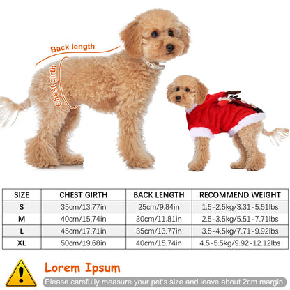 Christmas Pet Costume | Santa & Reindeer Outfit for Dogs & Cats