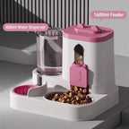 FurryFable Cat-Shaped Gravity Pet Feeder & Water Dispenser