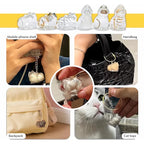 Cat Hair Memorial Pendant Set - Pet Keepsake Keychain