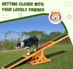 Wooden Dog Agility Seesaw – Weather-Resistant Training & Exercise Equipment (71" L)