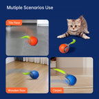 Smart Rechargeable Interactive Cat Ball – Automatic Teaser Toy for Cats | Type-C, Pet Fun & New Year Gift