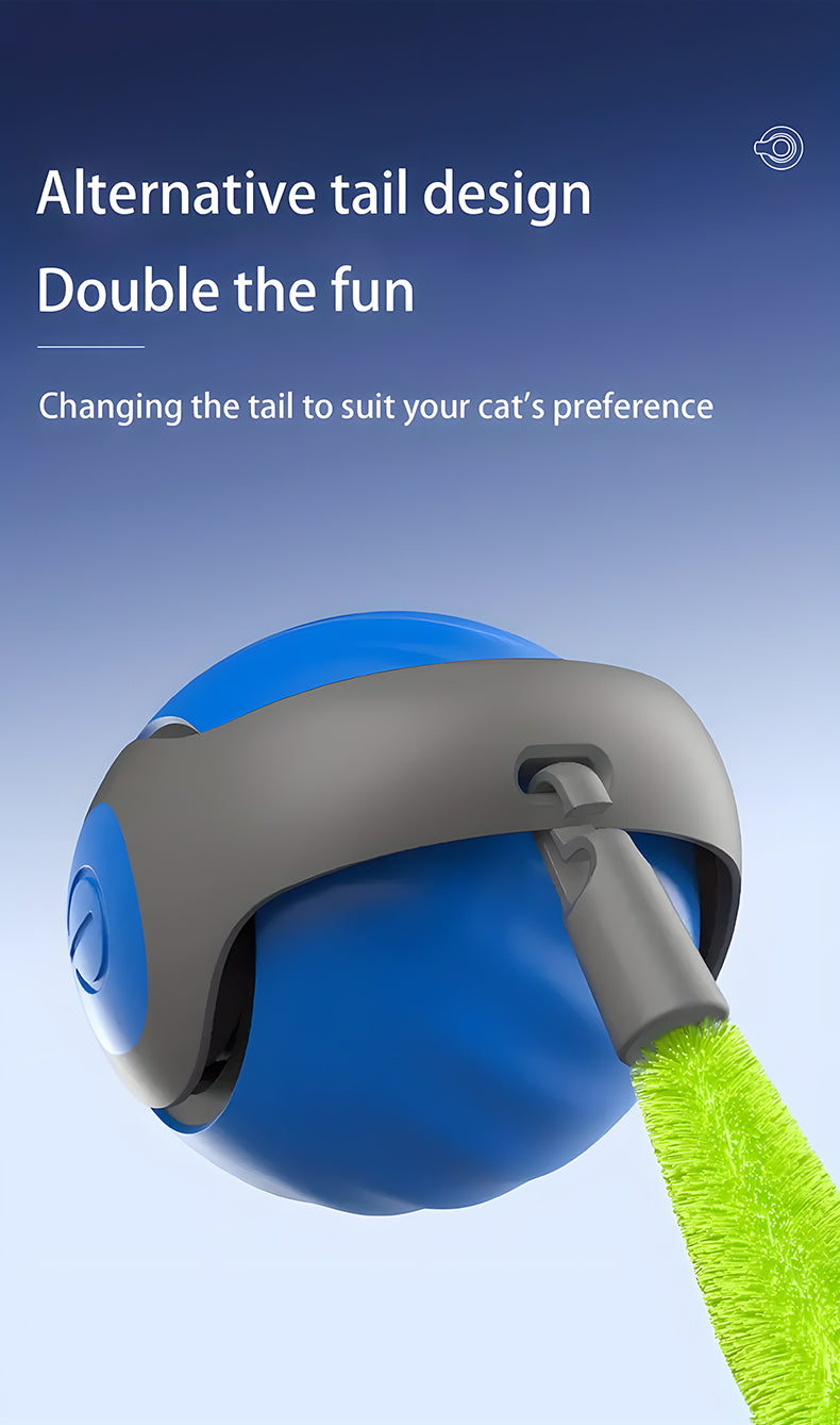 Smart Rechargeable Interactive Cat Ball – Automatic Teaser Toy for Cats | Type-C, Pet Fun & New Year Gift