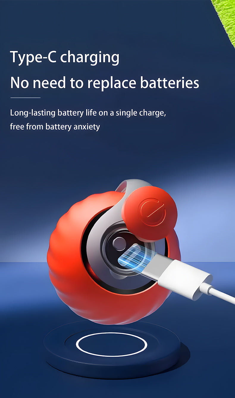 Smart Rechargeable Interactive Cat Ball – Automatic Teaser Toy for Cats | Type-C, Pet Fun & New Year Gift