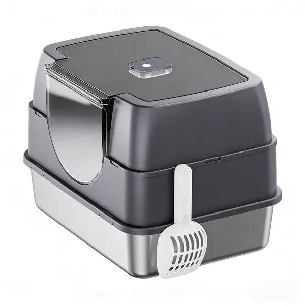 FurryFable Enclosed Cat Litter Box - Odor & Tracking Control