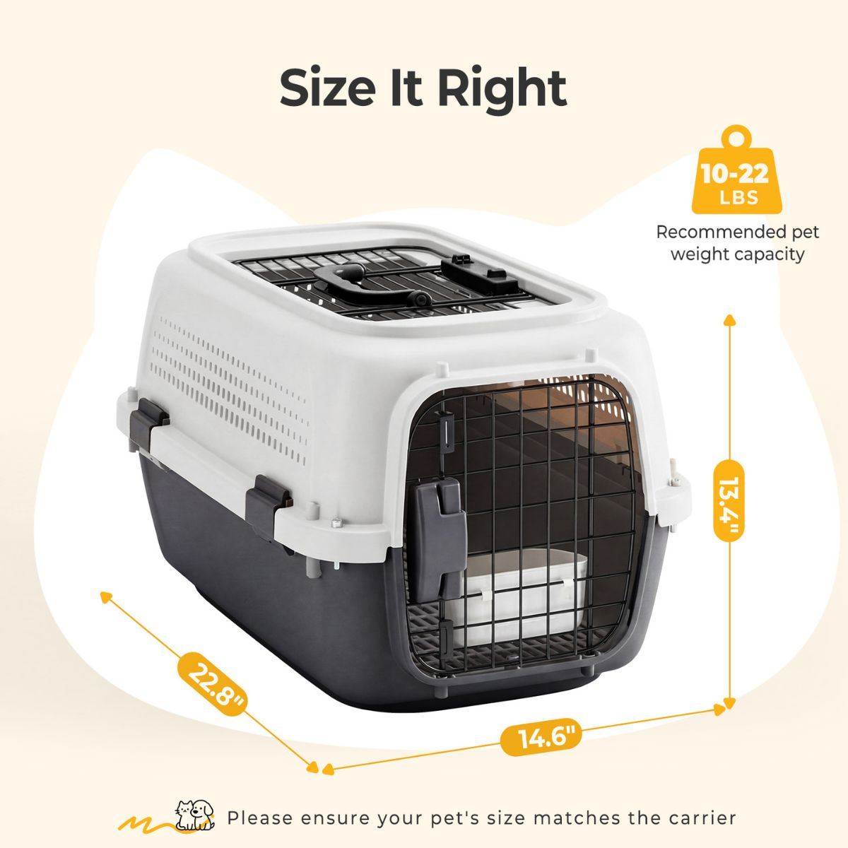 TSA Approved Hard-Sided Pet Carrier | Ventilated Travel Crate
