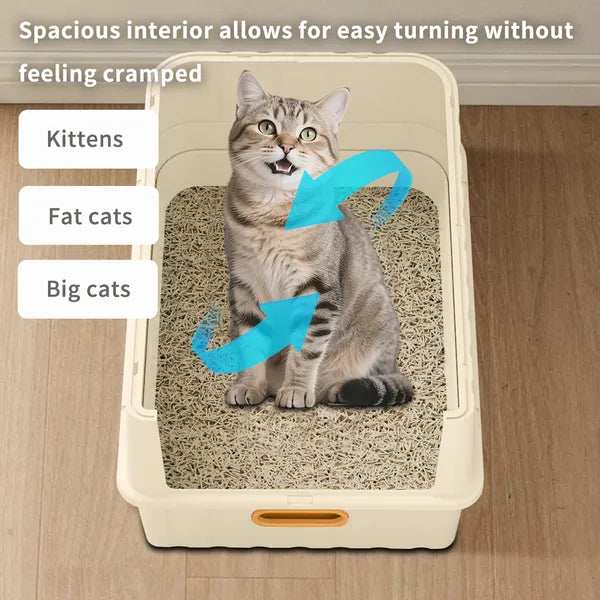 FurryFable Drawer Style Cat Litter Box - Easy Clean Design