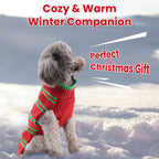 Christmas Pet Sweater | Snowman & Stripe Turtleneck for Dogs & Cats