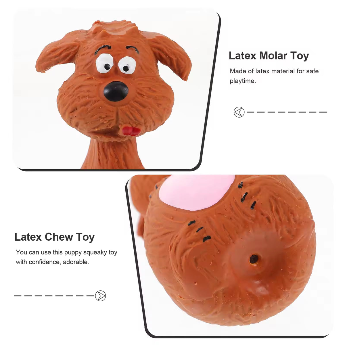 FurryFable Squeaky Latex Chew Toys | 4-Piece Set