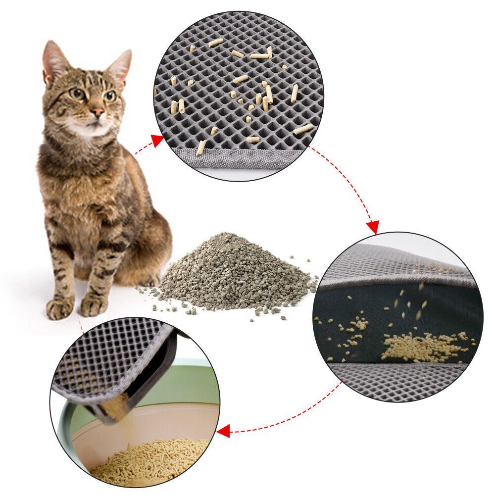 Cat Litter Mat | Honeycomb Double-Layer Waterproof & Non-Slip Pad