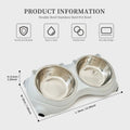 FurryFable Anti-Slip Stainless Steel Double Pet Bowl