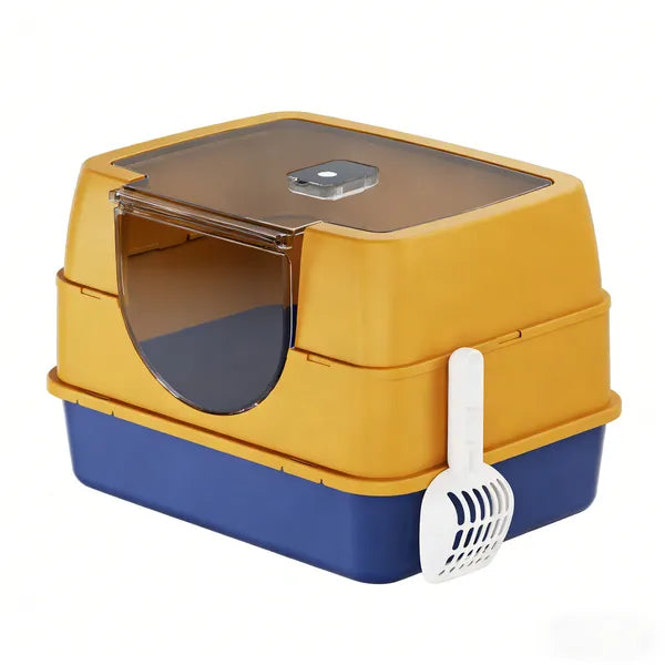 FurryFable Enclosed Cat Litter Box - Odor & Tracking Control