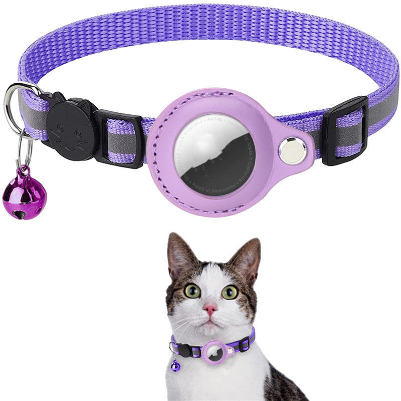 Reflective AirTag Pet Collar | Waterproof Nylon Collar with AirTag Holder for Cats & Dogs